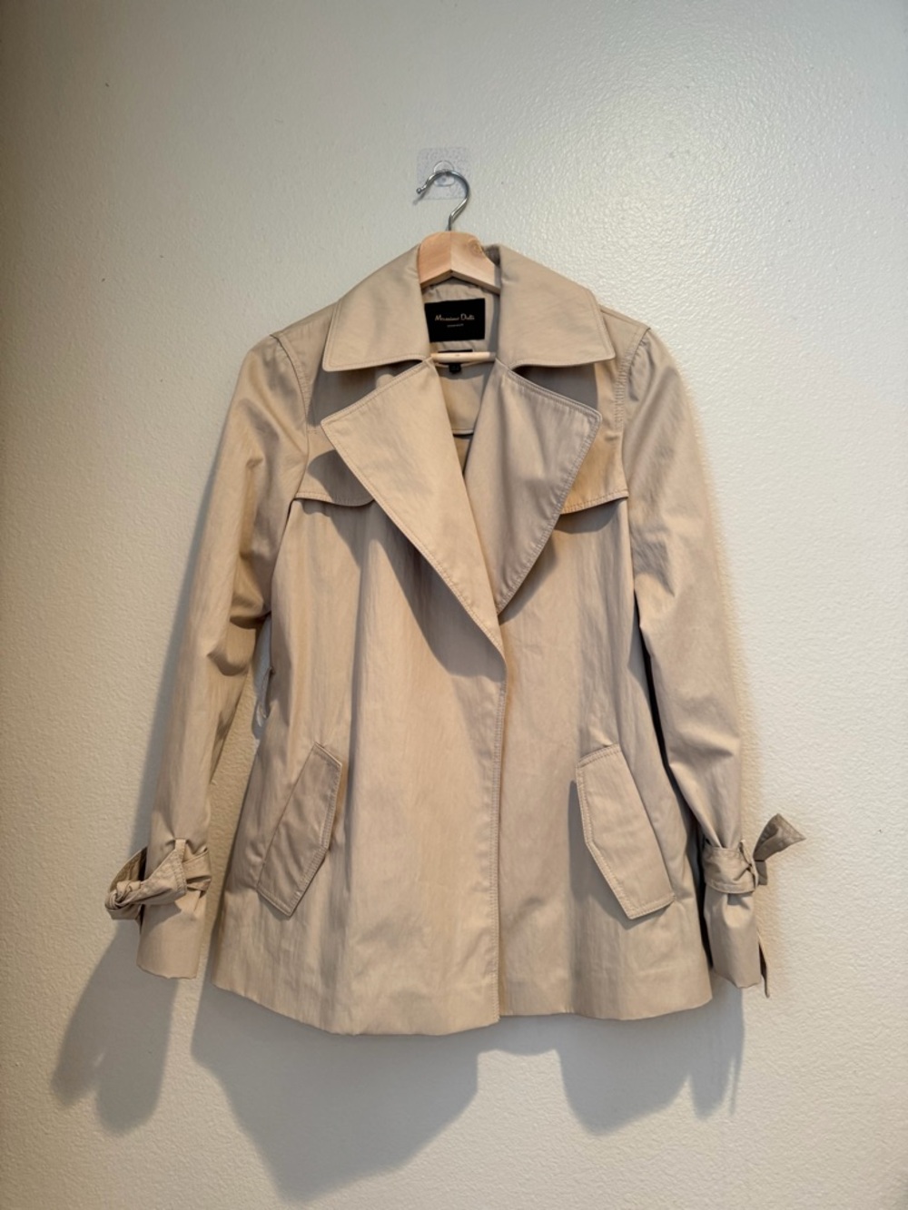 Massimo Dutti Women's Beige Trench Coat Jacket